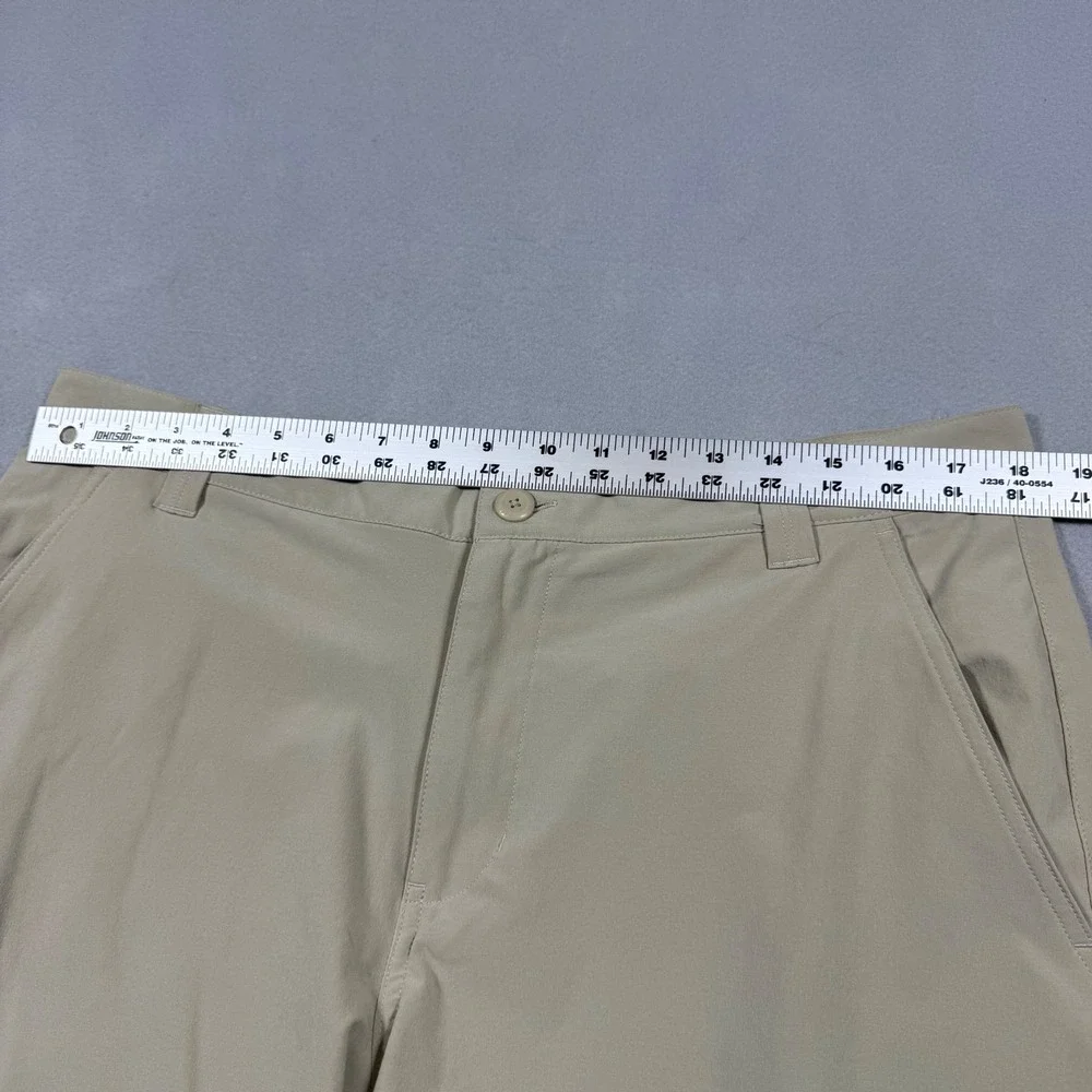 Columbia PFG Mens Tan Khaki Fishing Cargo Shorts 36w 10i XM0695 Stretch Outdoor